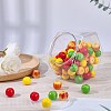 Hexagon Plastic Screw Top Bead Jars with White Lid CON-WH20029-001B-3