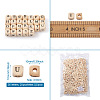 Kissitty ddPrinted Natural Wood Beads WOOD-KS0001-12-10