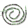 Natural Ruby in Zoisite Beads Strands G-S362-109B-2
