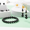 340Pcs 4 Sizes Natural Black Tourmaline Beads G-LS0001-25-6