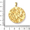304 Stainless Steel Cubic Zirconia Pendants STAS-Z182-07G-04-3