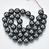 Non-magnetic Synthetic Hematite Beads Strands G-Q892-12mm-3