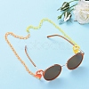 Personalized Two Tone ABS Plastic Cable Chain Necklaces X-NJEW-JN02825-02-5