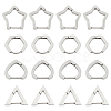 8Pairs 4 Styles 304 Stainless Steel Huggie Hoop Earrings STAS-UN0021-60P-1
