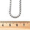 Tarnish Resistant 304 Stainless Steel Venetian Chain Box Chain Necklace Making STAS-A028-N031P-A-4