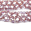 Bling Glass Beaded Stretch Bracelet BJEW-N018-03-07-2