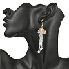 304 Stainless Steel Glass Seed Beads Jellyfish Dangle Earrings EJEW-MZ00553-01-2