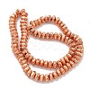 Electroplated Natural Lava Rock Beads Strands G-I360-G01-03-2