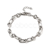 304 Stainless Steel Link Chain Bracelets for Women Men BJEW-A050-01P-4