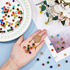 100Pcs 20 Colors Electroplate Transparent Glass Charms PALLOY-AB00140-3