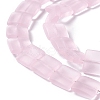 Transparent Frosted Glass Beads Strands FGLA-S001-01C-3