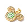 Brass Micro Pave Cubic Zirconia Pendants KK-K385-072G-3