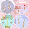 10 Pairs Brass Micro Pave Clear Cubic Zirconia Earring Hooks ZIRC-SZ0005-20-6