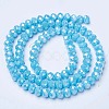 Electroplate Glass Beads Strands EGLA-A034-P6mm-B15-2