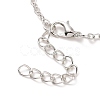 Glass Flat Round Pendant Necklace with Brass Chain NJEW-A003-01F-4