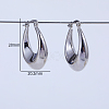 Shiny U-shaped Brass Hoop Earrings DA9481-4