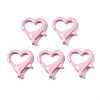 Spray Painted Eco-Friendly Alloy Lobster Claw Clasps PALLOY-T080-05K-NR-1