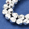 Electroplated Synthetic Non-Magnetic Hematite Beads Strands G-U003-09-3