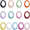 26Pcs 13 Colors Spray Painted Alloy Spring Gate Rings FIND-SC0011-85-1