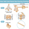 10Pcs Brass Stud Earring Findings KK-BBC0012-97-2