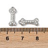 Brass Micro Pave Clear Cubic Zirconia Pendants KK-L238-03P-3