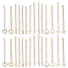 28Pcs 14 Style 304 Stainless Steel Chain Extender STAS-PH0004-70-1