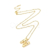 Brass Micro Pave Clear Cubic Zirconia Pendant Necklaces NJEW-Z038-01G-N-1