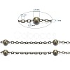 Brass Flat Oval Cable Chains CHC018Y-AB-6