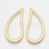 Smooth Surface Alloy Open Back Bezel Pendants PALLOY-S117-133-1