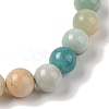 8mm Round Natural Flower Amazonite Braided Bead Bracelets BJEW-C067-01B-23-3