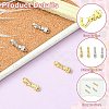 4Pcs 2 Colors Brass Micro Pave Clear Cubic Zirconia Fold Over Clasps KK-CJ0004-37-3