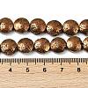 Electroplated Natural Lava Rock Beads Strands G-K388-01B-4