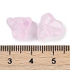 Transparent Spray Paint Glass Beads GLAA-H035-03-4