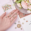 36Pcs 6 Colors Alloy Rhinestone Cabochons MRMJ-CP0001-08-3