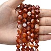 Natural Red Banded Agate Beads Strands G-Z119-A05-03-2