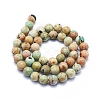 Natural Peruvian Turquoise(Jasper) Beads Strands G-E561-11-8mm-AB-2