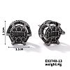 Chic Brass Cubic Zirconia Stud Earrings ZD1304-5-1