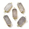 Natural Dyed Quartz Crystal Links Connector Charms G-K189-02LG-02-1