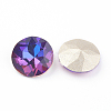 Pointed Back & Back Plated Glass Rhinestone Cabochons RGLA-J012-10mm-001VB-3