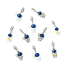 16Pcs 4 Styles Spray Printed Alloy European Dangle Charms FIND-CJ0005-53-8