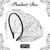 Mesh Veil Cloth Hair Bands AJEW-WH20120-52A-2