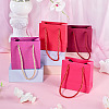 8Pcs 4 Colors Square Paper Gift Bags with Handles CARB-TA0001-18B-5