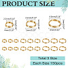450Pcs 3 Style 304 Stainless Steel Split Rings STAS-ME0002-60-2