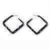 Spray Painted CCB Plastic Stud Earrings EJEW-Q020-001B-2