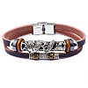 Leather Multi-strand Bracelets BJEW-F352-11M-1