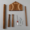 Baseball Wooden T Bar Champion Ring Display Stands ODIS-WH0086-231-2