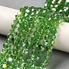 Transparent Electroplate Glass Beads Strands EGLA-A039-T2mm-B03-4