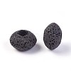Natural Lava Rock European Beads G-I220-H07-2