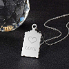 Stainless Steel Stamping Blank Tag Pendants STAS-BC0003-03-5