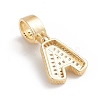 Brass Micro Pave Cubic Zirconia Pendants ZIRC-G165-13G-A-3